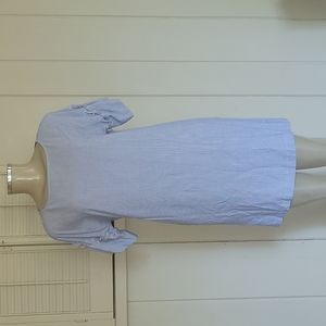 MADEWELL MINI DRESS BLUE/WHITE